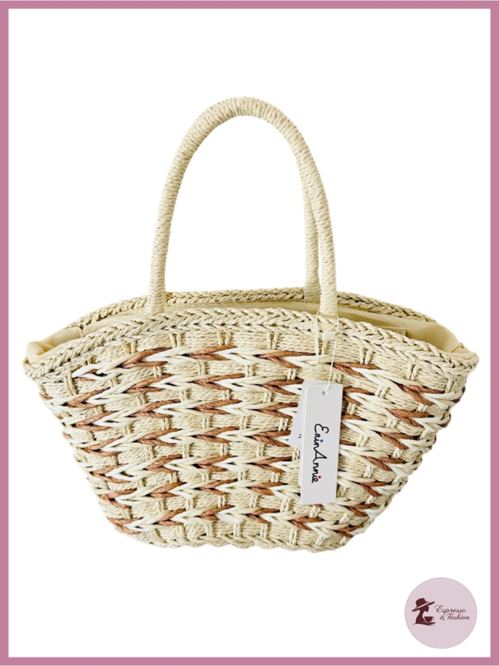 NWT Straw Beach Tote Bag